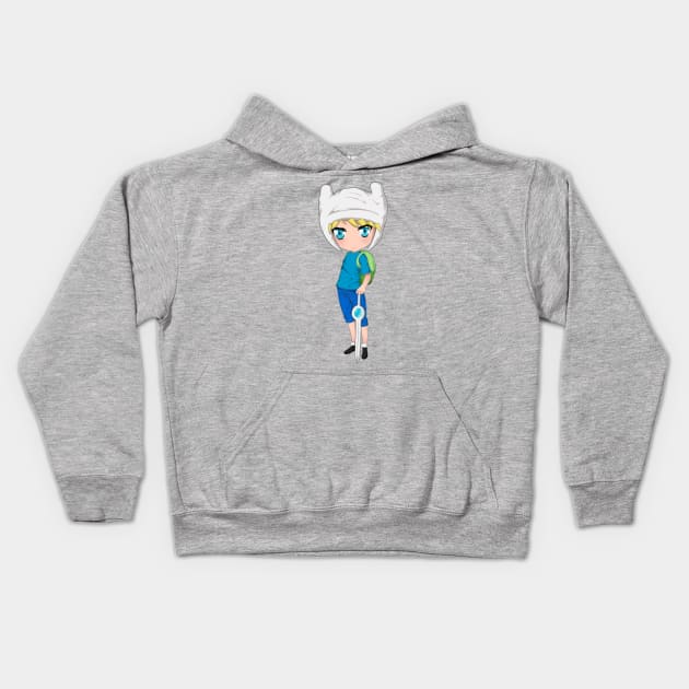 Chibi Finn Kids Hoodie by Kalothet